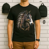 Horse Tribal Abstract Art Native American Graphic T-Shirt