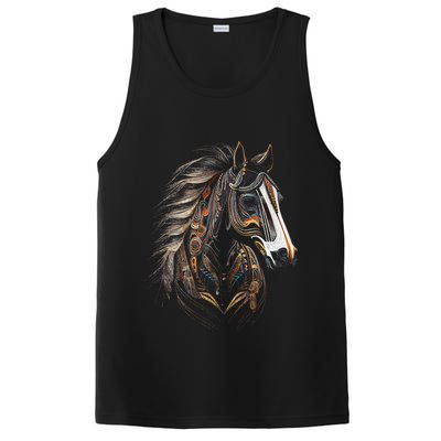 Horse Tribal Abstract Art Native American Graphic PosiCharge Competitor Tank