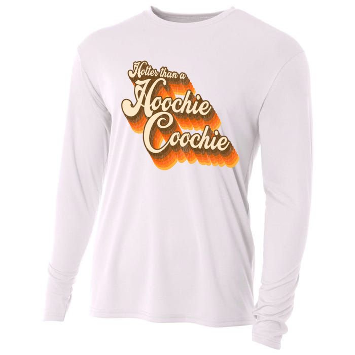 Hotter Than A Hoochie Coochie Vintage Cooling Performance Long Sleeve Crew