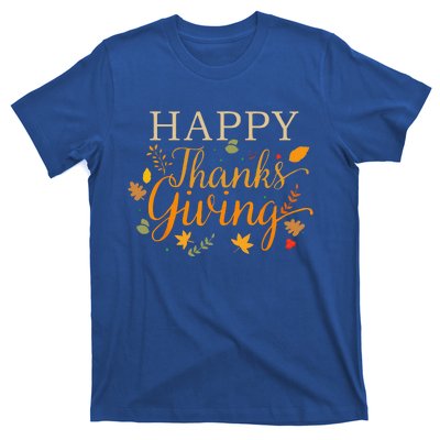 Happy Thanksgiving Autumn Fall Leaves For Holiday Season T-Shirt