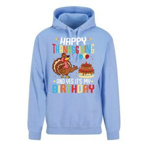 Happy Thanksgiving And Yes ItS My Birthday Thanksgiving Gift Unisex Surf Hoodie