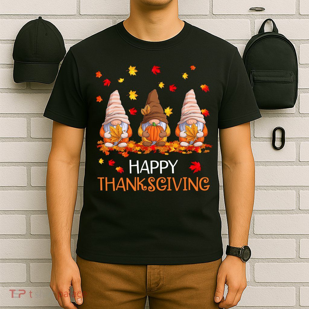 Happy Thanksgiving Autumn Fall Gnomes T-Shirt