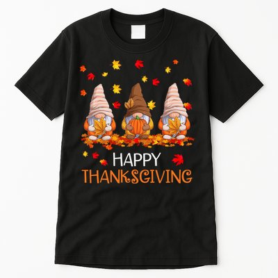 Happy Thanksgiving Autumn Fall Gnomes Tall T-Shirt