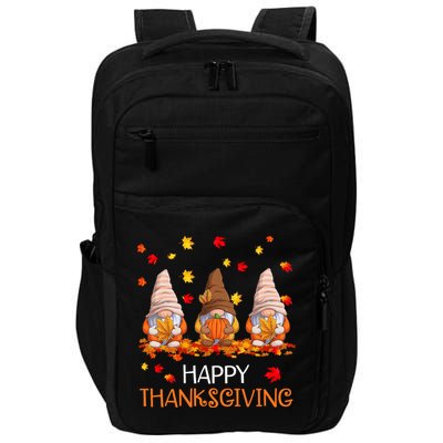 Happy Thanksgiving Autumn Fall Gnomes Impact Tech Backpack
