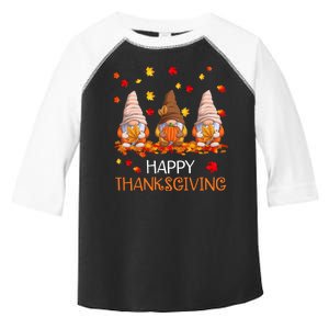 Happy Thanksgiving Autumn Fall Gnomes Toddler Fine Jersey T-Shirt