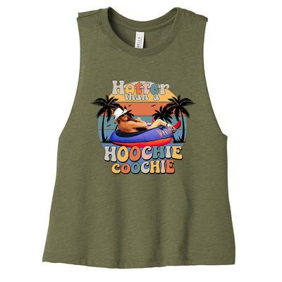 Hotter Than A Hoochie Coochie Women's Racerback Cropped Tank