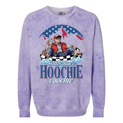 Hotter Than A Hoochie Coochie Funny Colorblast Crewneck Sweatshirt