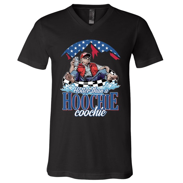 Hotter Than A Hoochie Coochie Funny V-Neck T-Shirt