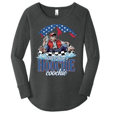 Hotter Than A Hoochie Coochie Funny Women's Perfect Tri Tunic Long Sleeve Shirt