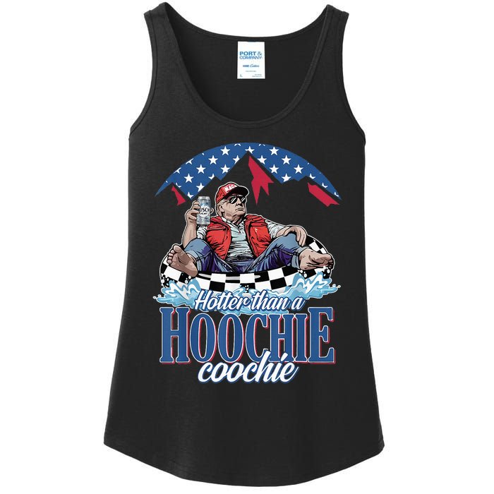 Hotter Than A Hoochie Coochie Funny Ladies Essential Tank