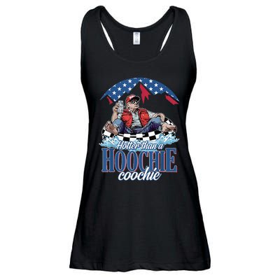 Hotter Than A Hoochie Coochie Funny Ladies Essential Flowy Tank