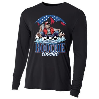 Hotter Than A Hoochie Coochie Funny Cooling Performance Long Sleeve Crew