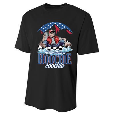 Hotter Than A Hoochie Coochie Funny Performance Sprint T-Shirt