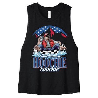 Hotter Than A Hoochie Coochie Funny Women's Racerback Cropped Tank