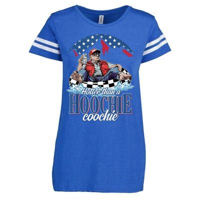 Hotter Than A Hoochie Coochie Funny Enza Ladies Jersey Football T-Shirt