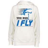 Hurdles Track And Field Hurdler Hurdle Runner You Run I Fly Womens Funnel Neck Pullover Hood