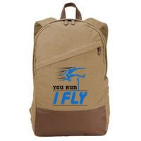 Hurdles Track And Field Hurdler Hurdle Runner You Run I Fly Cotton Canvas Backpack