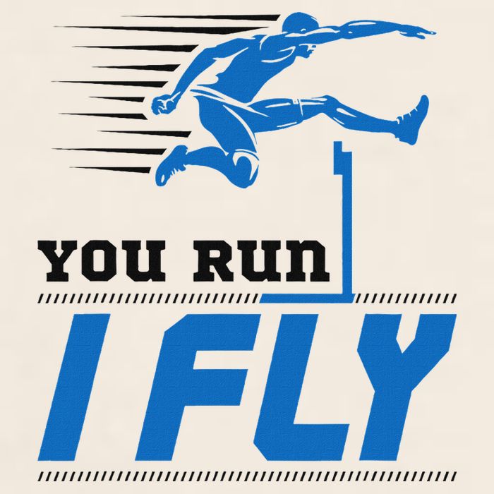 Hurdles Track And Field Hurdler Hurdle Runner You Run I Fly Garment-Dyed Women's Muscle Tee