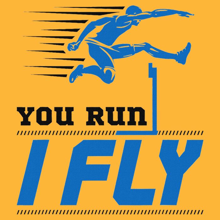 Hurdles Track And Field Hurdler Hurdle Runner You Run I Fly Pom Pom 12in Knit Beanie