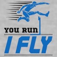Hurdles Track And Field Hurdler Hurdle Runner You Run I Fly Ladies PosiCharge Tri-Blend Wicking Tank
