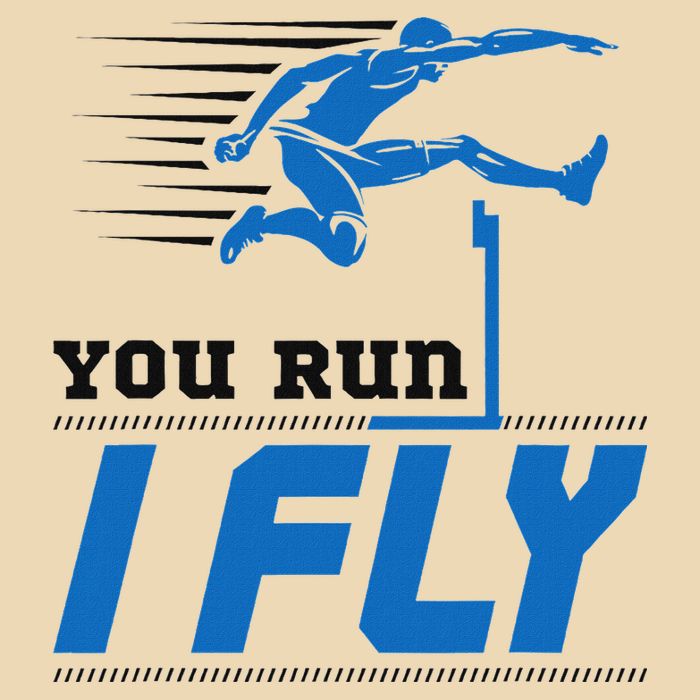 Hurdles Track And Field Hurdler Hurdle Runner You Run I Fly Drawstring Bag