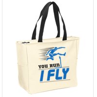 Hurdles Track And Field Hurdler Hurdle Runner You Run I Fly Zip Tote Bag