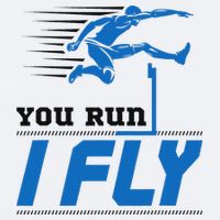 Hurdles Track And Field Hurdler Hurdle Runner You Run I Fly Sueded Cloud Jersey T-Shirt