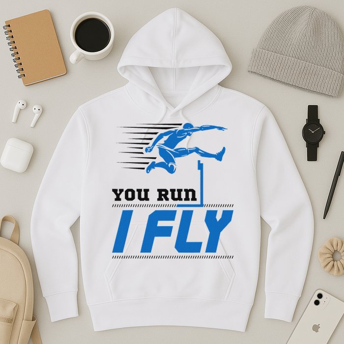 Hurdles Track And Field Hurdler Hurdle Runner You Run I Fly Hoodie