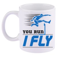 Hurdles Track And Field Hurdler Hurdle Runner You Run I Fly 11oz C Handle Ceramic Mug