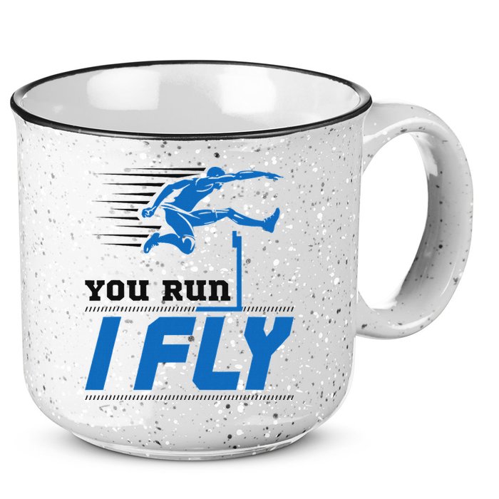 Hurdles Track And Field Hurdler Hurdle Runner You Run I Fly 15oz Campfire Ceramic Mug