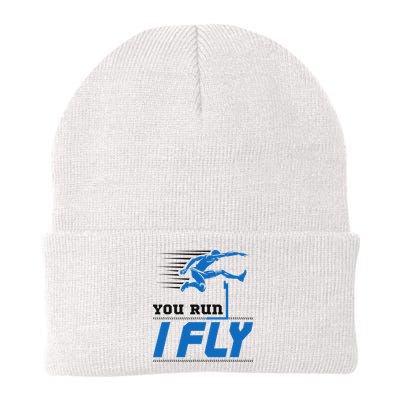 Hurdles Track And Field Hurdler Hurdle Runner You Run I Fly Beanie