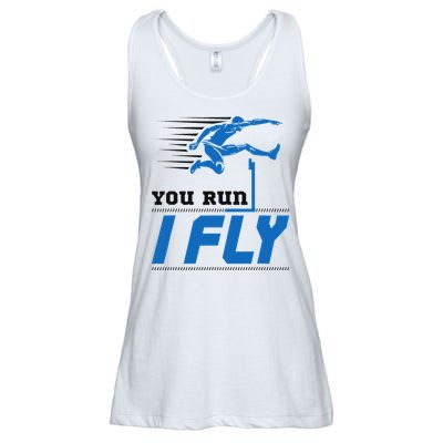 Hurdles Track And Field Hurdler Hurdle Runner You Run I Fly Ladies Essential Flowy Tank