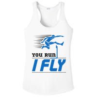 Hurdles Track And Field Hurdler Hurdle Runner You Run I Fly Ladies PosiCharge Competitor Racerback Tank
