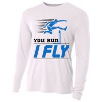 Hurdles Track And Field Hurdler Hurdle Runner You Run I Fly Cooling Performance Long Sleeve Crew