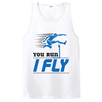 Hurdles Track And Field Hurdler Hurdle Runner You Run I Fly PosiCharge Competitor Tank