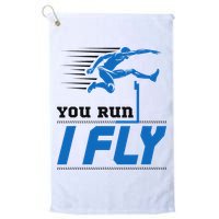 Hurdles Track And Field Hurdler Hurdle Runner You Run I Fly Golf Towel