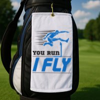 Hurdles Track And Field Hurdler Hurdle Runner You Run I Fly Golf Towel