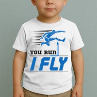 Hurdles Track And Field Hurdler Hurdle Runner You Run I Fly Toddler T-Shirt