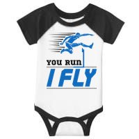 Hurdles Track And Field Hurdler Hurdle Runner You Run I Fly Infant Baby Jersey Bodysuit