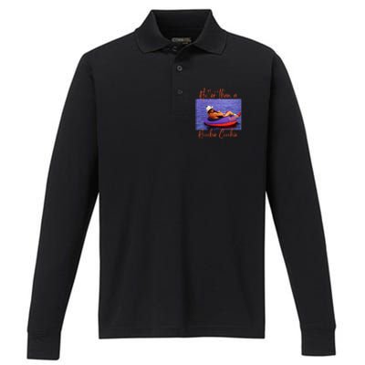 Hotter Than A Hoochie Coochie Performance Long Sleeve Polo