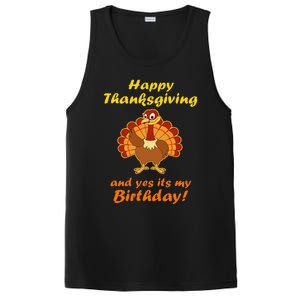 Happy Thanksgiving And Yes It's My Birthday Turkey PosiCharge Competitor Tank