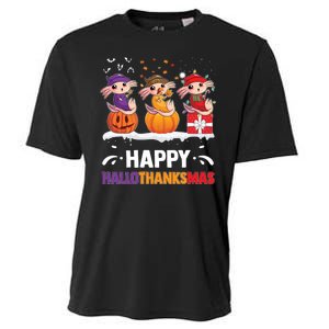 Happy Thanksmas Axolotl Cooling Performance Crew T-Shirt