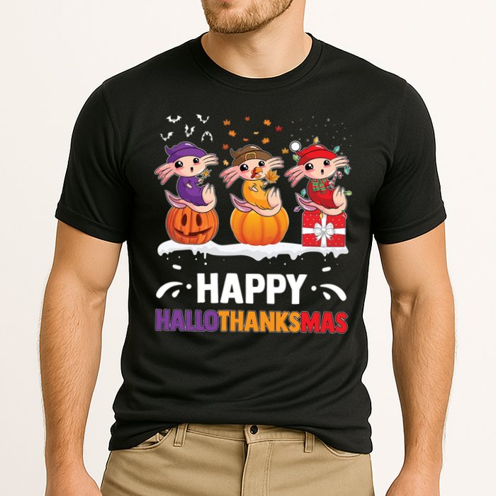 Happy Thanksmas Axolotl Cooling Performance Crew T-Shirt