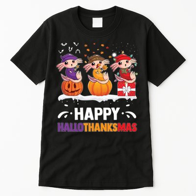 Happy Thanksmas Axolotl Tall T-Shirt