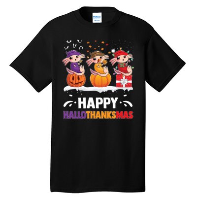 Happy Thanksmas Axolotl Tall T-Shirt