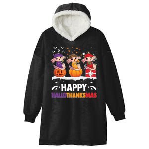 Happy Thanksmas Axolotl Hooded Wearable Blanket