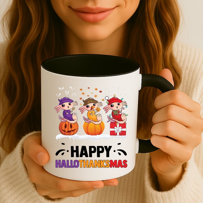 Happy Thanksmas Axolotl Mug