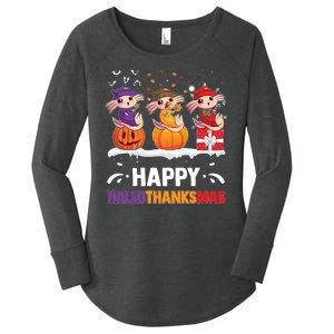 Happy Thanksmas Axolotl Women's Perfect Tri Tunic Long Sleeve Shirt