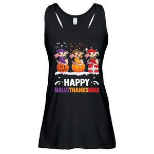 Happy Thanksmas Axolotl Ladies Essential Flowy Tank