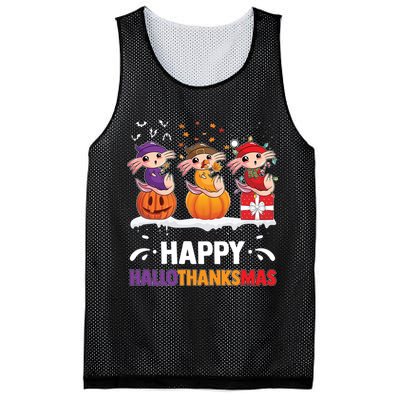 Happy Thanksmas Axolotl Mesh Reversible Basketball Jersey Tank